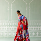 Ruby Floral Saree