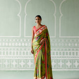 Sea Green Floral Saree