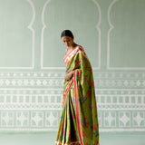 Sea Green Floral Saree