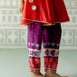 Scarlet & Purple Kurta Set