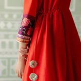 Scarlet & Purple Kurta Set