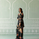 Black Paisley Angrakha Set