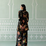 Black Paisley Angrakha Set