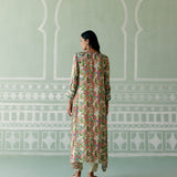 Ecru Floral Kurta Set