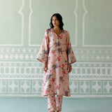 Dusty Pink Floral Kurta Set