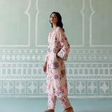 Dusty Pink Floral Kurta Set
