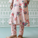 Dusty Pink Floral Kurta Set