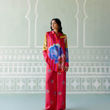 Fuschia Striped Floral Co-ord Set