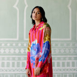 Fuschia Striped Floral Co-ord Set