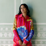 Fuschia Striped Floral Co-ord Set