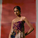 Olive & Purple Paisley Kurta Set