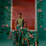 Green Chintz Sleeveless Kurta Set