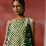 Green Chintz Sleeveless Kurta Set