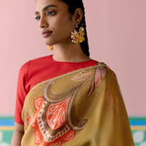 Mustard Chintz Saree