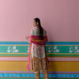 Pink & Mustard Paisley Kurta Set