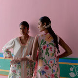 Dusty Pink Floral Jacket Set