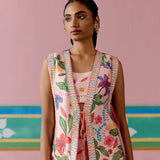 Dusty Pink Floral Jacket Set