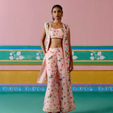 Dusty Pink Floral Jacket Set