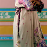 Purple Ikkat Kaftan Set