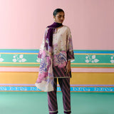Purple Ikkat Kurta Set