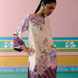 Purple Ikkat Kurta Set