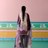 Purple Ikkat Kurta Set