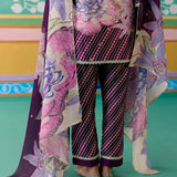 Purple Ikkat Kurta Set