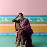 Purple Embroidered Kurta Set