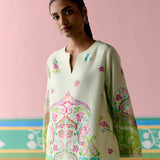 Lime Green Paisley Kurta Set