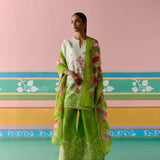 Lime Green Paisley Kurta Set