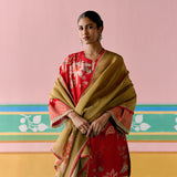 Red Chintz Kurta Set