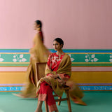 Red Chintz Kurta Set