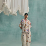 Daisy Collared Co-ord - Ecru