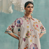 Daisy Collared Co-ord - Ecru