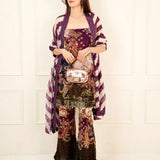 Jasleen Sabharwal in Olive & Purple Paisley Kurta Set