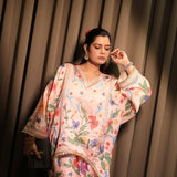 Pallavi Singh in Dusty Pink Floral Kaftan Set