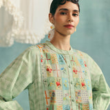 Flora Round Neck Co-ord - Mint