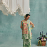 Patchwork Shirt Kurta Set