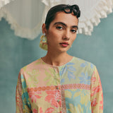 Patchwork Shirt Kurta Set