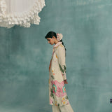 Dahlia Collared Kurta Set - Ecru