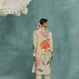 Dahlia Collared Kurta Set - Ecru