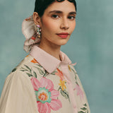 Dahlia Collared Kurta Set - Ecru