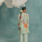 Dahlia Shirt Kurta Set - Mint