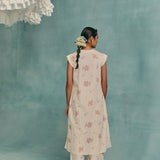 Hibiscus Sleeveless Kurta Set - Ecru