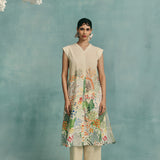 Meadow Sleeveless Kurta Set - Ecru