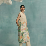Meadow Sleeveless Kurta Set - Ecru