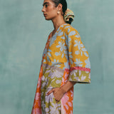 Patchwork V-neck Kurta Set