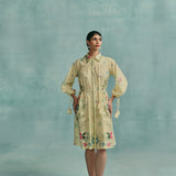 Rose Shirt Dress - Lemon