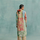 Patchwork Collared Kurta Set