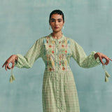 Flora Shirt Dress - Mint